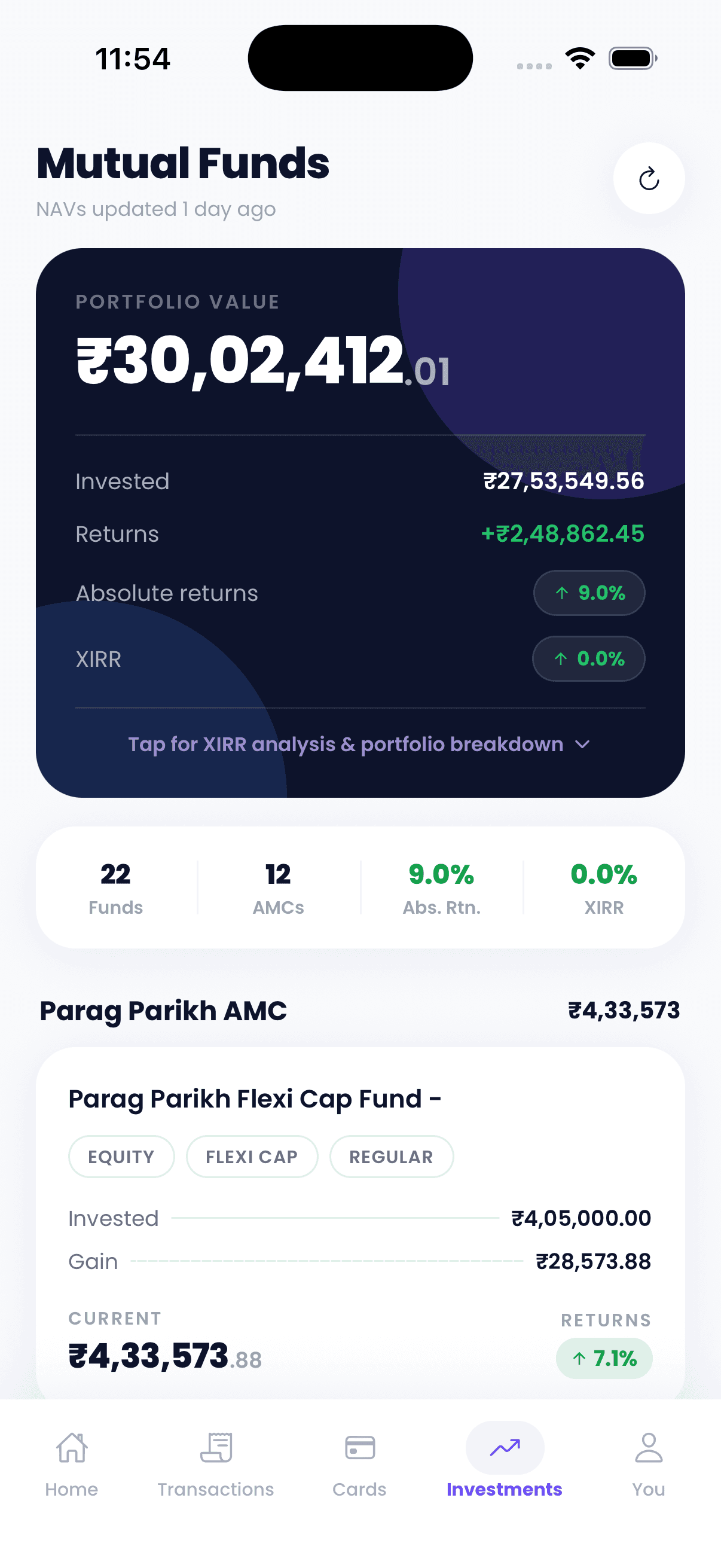 All your investments in one place